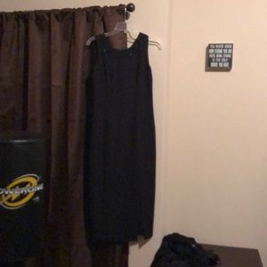 Black dress with slit